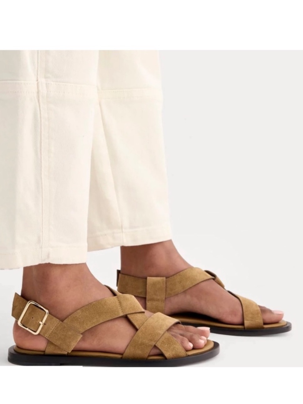 Everlane Shoes 10.5 City Strap Sandal Tan Suede